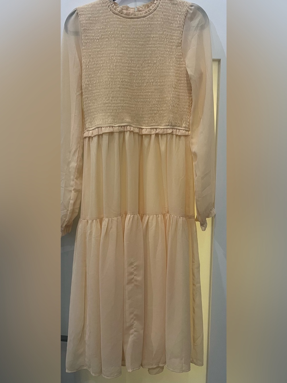 SHOP STEVIE Pale Yellow Dress Size L